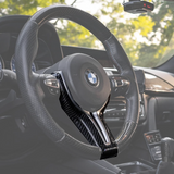 BMW M PERFORMANCE STYLE CARBON FIBRE STEERING WHEEL TRIM - F SERIES